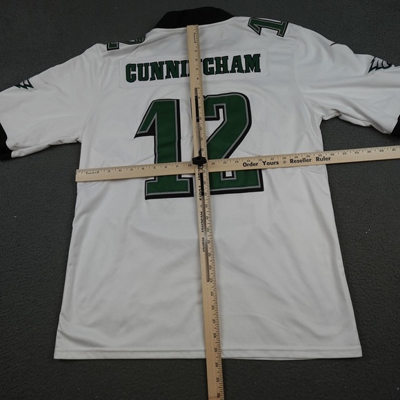 Philadelphia Eagles Jersey Mens Small White NFL Randall Cunningham Nike - Picture 9 of 12